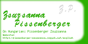 zsuzsanna pissenberger business card